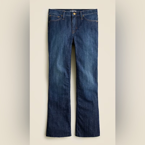 J. Crew Denim - J. Crew 9” Demi Boot Cut Crop Jeans Raw Hem Size 30 Style BT563